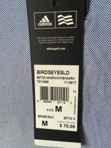Adidas ClimaCool Birdseye Block Polo Shirt Price Tag